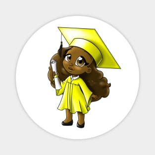 African American Girl Graduate Magnet